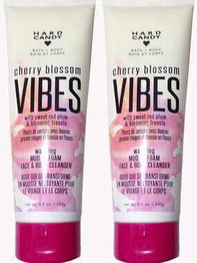 Hard Candy Bath + Body Cherry Blossom Vibes Mud to Foam Face & Body Cleanser